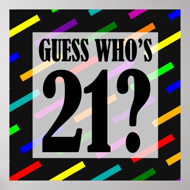 Guess Who's 21 Birthday Party Poster (Front)