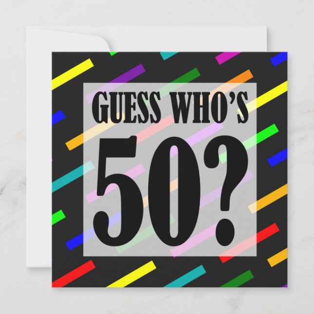 Guess Who's 50 Birthday Party Invitations (Front)