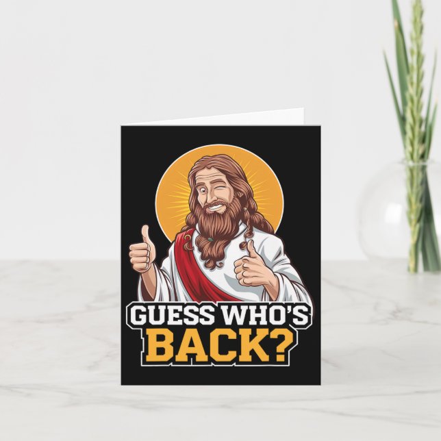 Guess Who's Byck Jesus Good Friday Easter Funny Ch Card (Front)