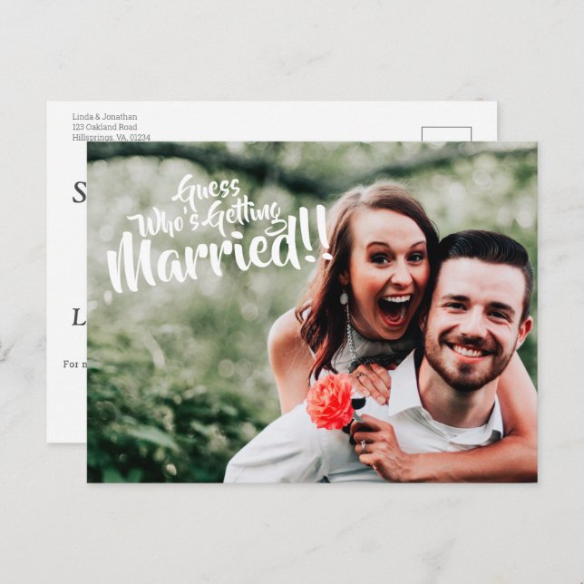 Guess Who's Getting Married Postcard (Front/Back)