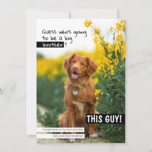 Guess who's going to be a big brother/sister? invitation