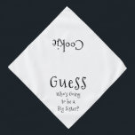 Guess Who's Going To Be A Big Sister White Dog Bandana<br><div class="desc">White bandana, with cute, funny, text announcement... .Guess Who's Going to be a Big Sister? Because your pet is part of the family too! Perfect for your announcing a new pet or baby! The background color is customizable to any color you desire, as are the font style, size, and/or color......</div>