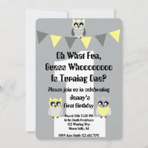 Guess Who's One? Invitation