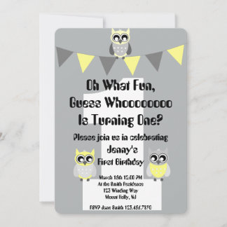 Guess Who's One? Invitation