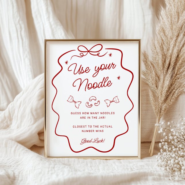 Guessing Game, That's Amore Red Doodle, Small Sign (Creator Uploaded)