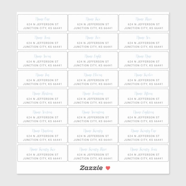 Guest Address Labels (Sheet)