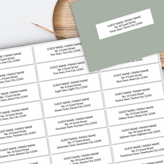 Guest Address Labels for 30 Invitation Envelopes (Creator Uploaded)