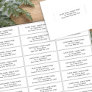 Guest Address Labels for Invitation Envelopes