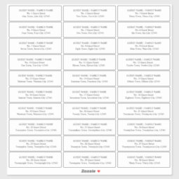 Guest Address Labels for Invitation Envelopes | Zazzle