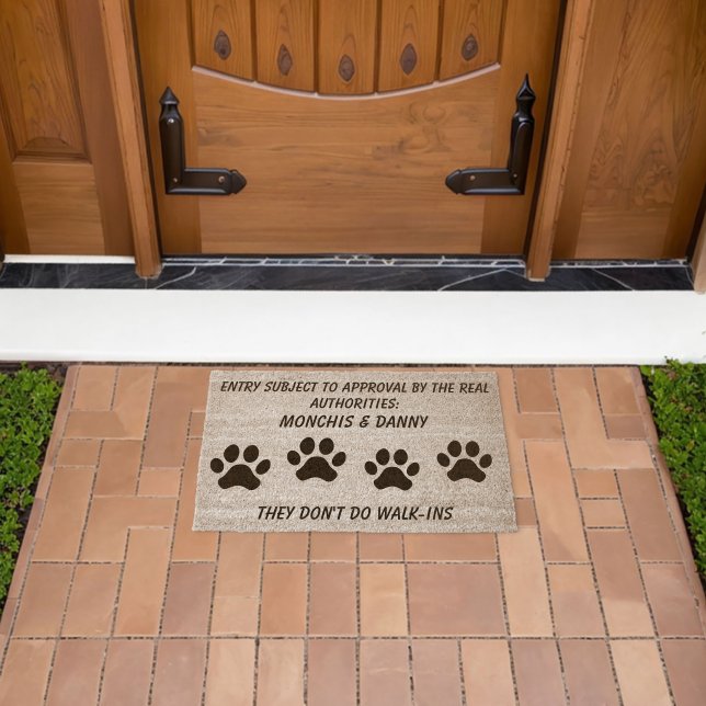 Guest Approval Required (Pawthority Enforced) Fiber Doormat (Insitu (Outdoor))