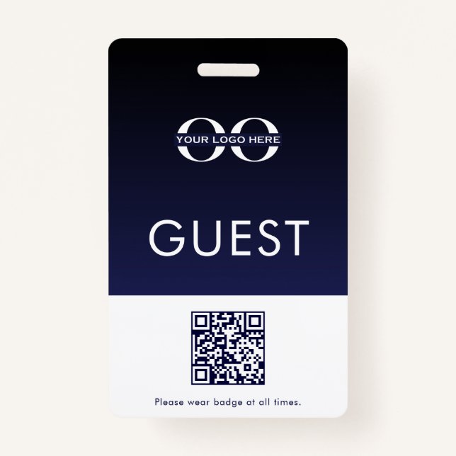 Guest Badge Company Logo QR Code (Front)