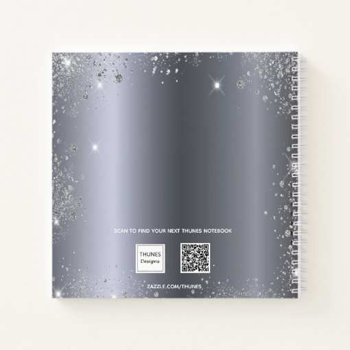 Guest book 30th birthday silver glitter name glam Zazzle
