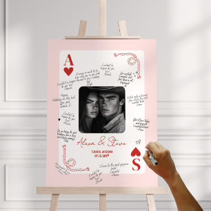 Guest Book Alternative Western Cowgirl Wedding Foam Board