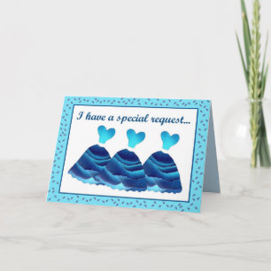 Guest Book Attendant Invitation with Blue Dresses