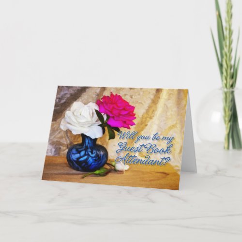 Guest book attendant wedding party invitation