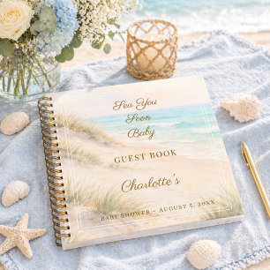 Guest book Baby Shower beach Sea You Soon