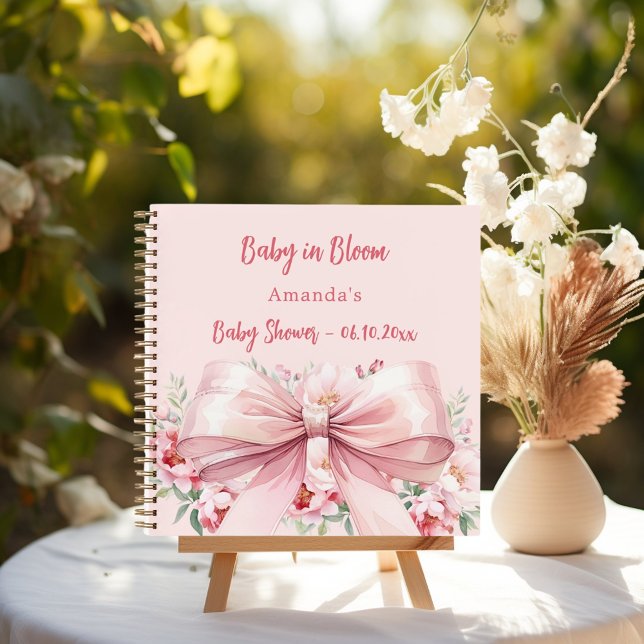 Guest book Baby Shower bloom bow photo (Creator Uploaded)