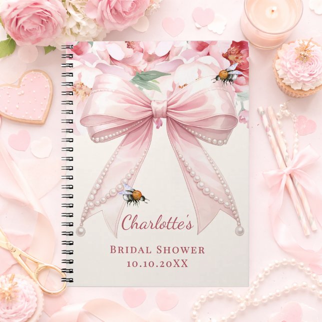 Guest book Baby Shower pink bow bride to bee (Creator Uploaded)