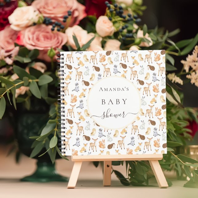 Guest book baby shower woodland animals cute (Creator Uploaded)