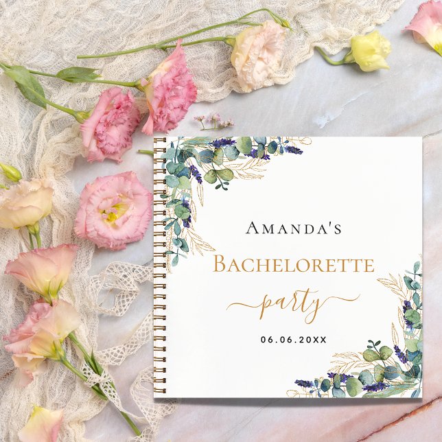 Guest book bachelorette party eucalyptus greenery (Creator Uploaded)