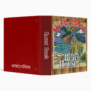 Guest book - beach house notebook binder