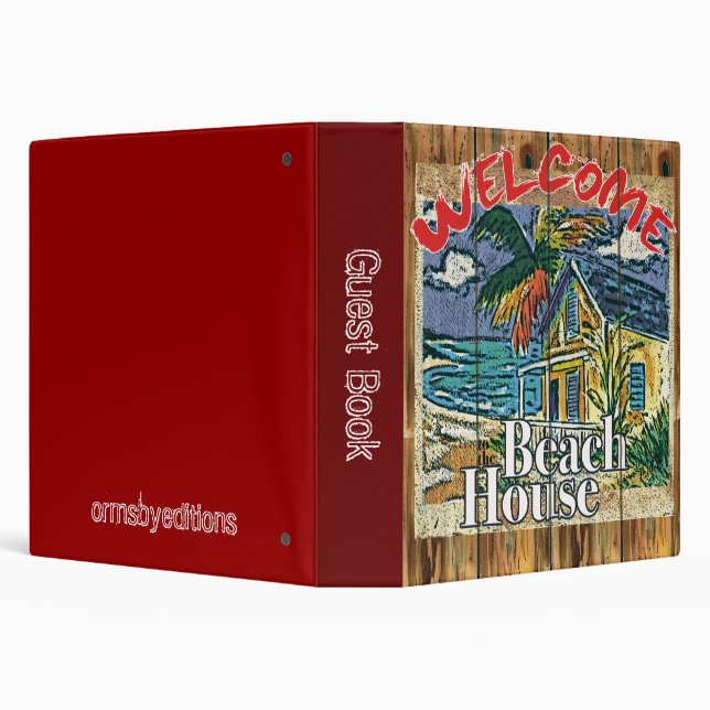 Guest book -  beach house notebook binder (Background)