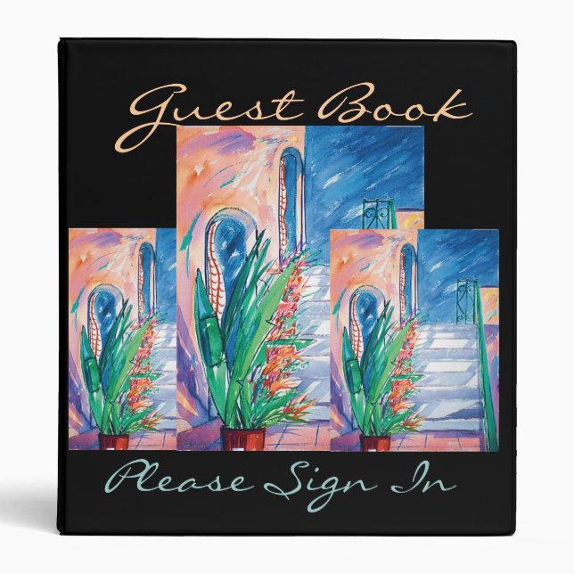Guest Book-binder 3 Ring Binder (Front)