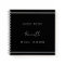 Guest book birthday black silver minimalist