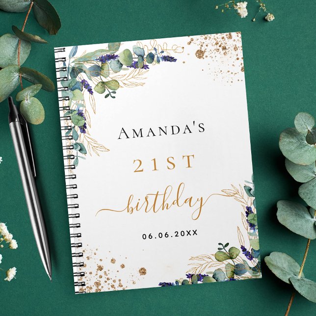 Guest book birthday eucalyptus greenery budget (Creator Uploaded)
