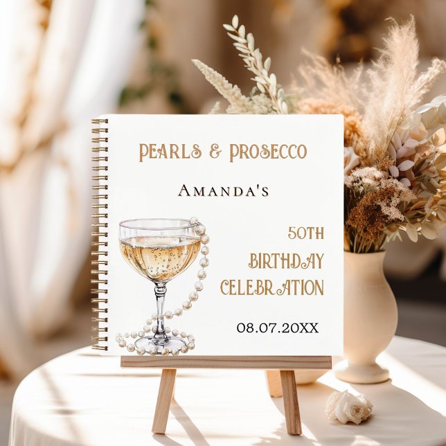 Guest book birthday pearl prosecco (Creator Uploaded)