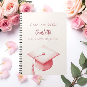 Guest book blush pink beige cream graduation party