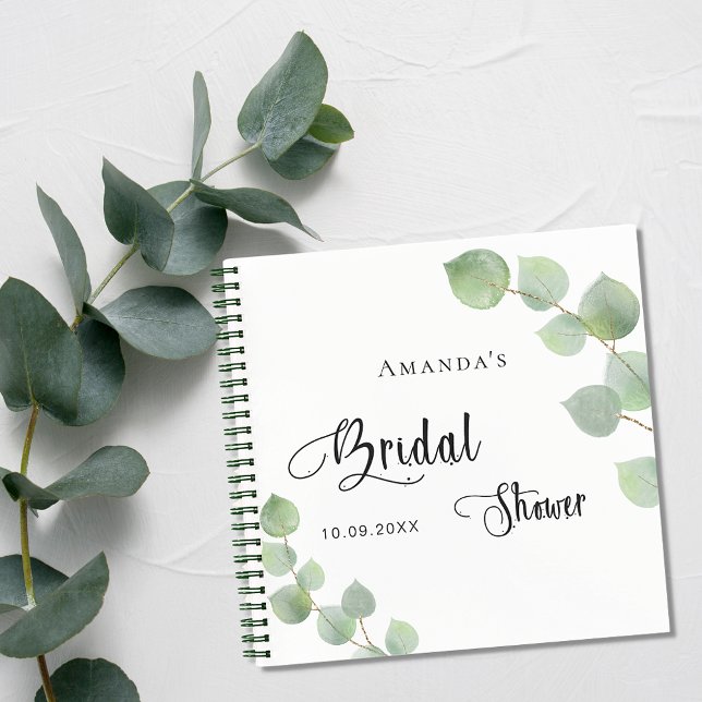 Guest book bridal shower eucalyptus greenery (Creator Uploaded)