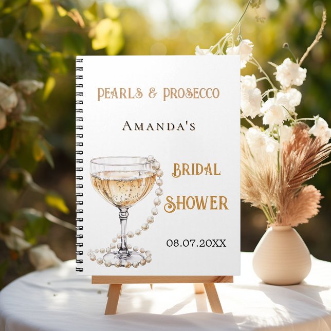 Guest book bridal shower pearl prosecco (Creator Uploaded)
