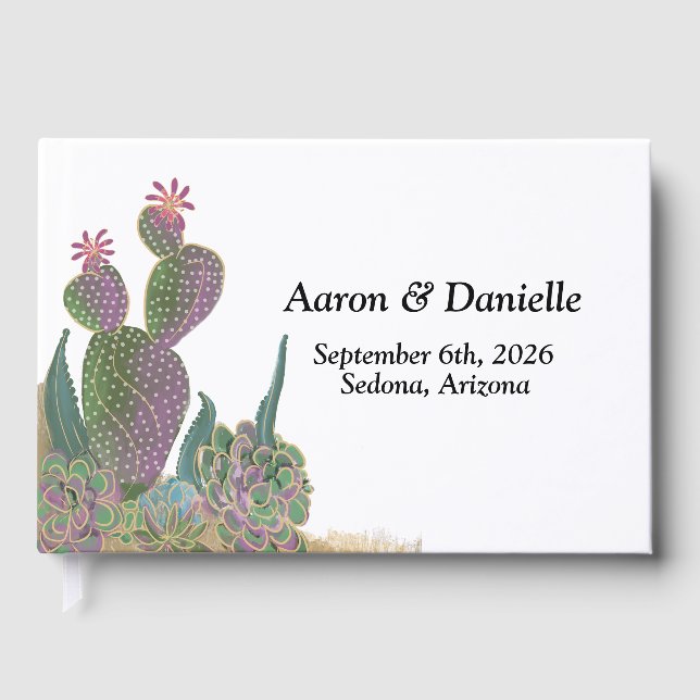 Guest Book - Cactus Flower (Front)