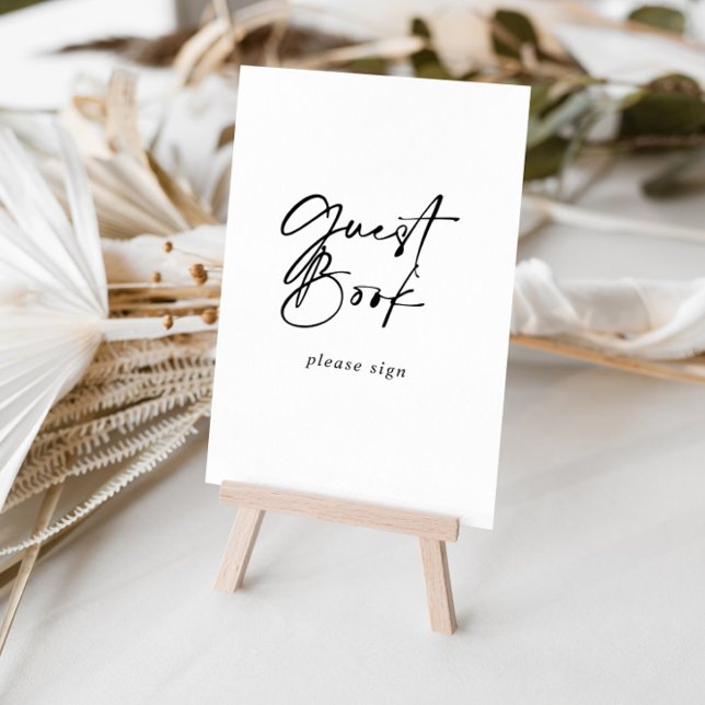 Guest Book Calligraphy Modern Elegant Sign (Creator Uploaded)