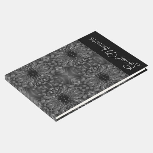 Guest Book _ Chrysanthemum Gray Kaleidoscopic