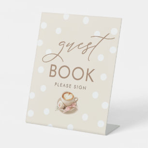 Guest Book Coffee Girl Baby Shower Table Sign