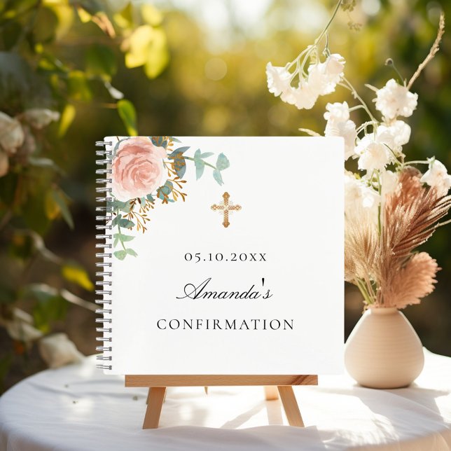 Guest book confirmation blush pink floral  (Creator Uploaded)