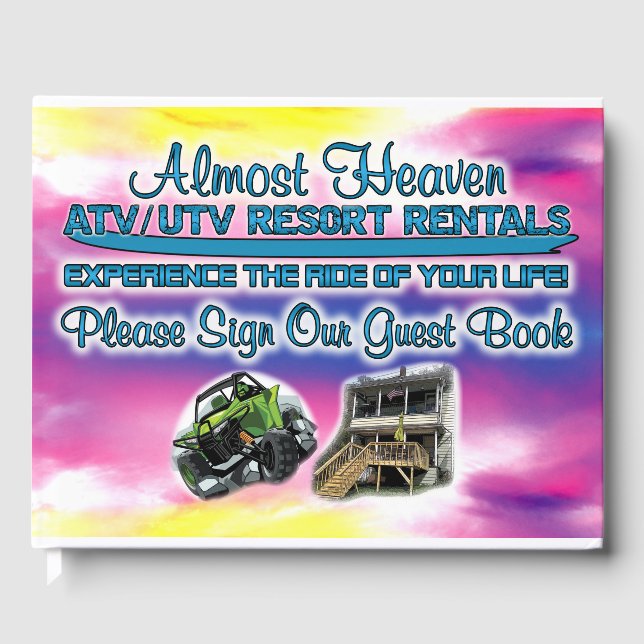 Guest Book Design for Almost Heaven ATV Resort (Front)