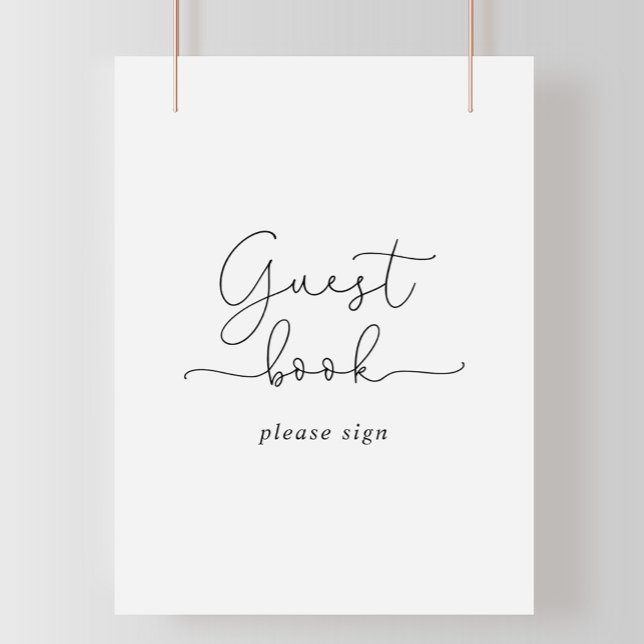 Guest Book Elegant Simple Calligraphy Sign (Creator Uploaded)