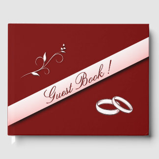 Guest Book for Marcella / Burgundy Wedding