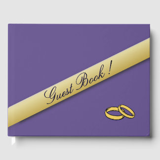 Guest Book for Ultraviolet and Gold Wedding