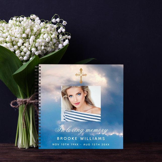 Guest book funeral memorial blue sky photo (Creator Uploaded)