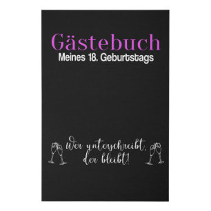 Guest Book Girl 18th Birthday Signature