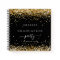 Guest book graduation black gold glitter 2026