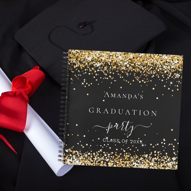 Guest book graduation black gold glitter 2026 (Creator Uploaded)