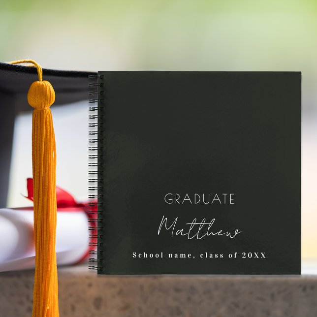 Guest book graduation black white name (Creator Uploaded)