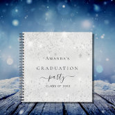 Minimalist Grad Gold Script Graduate Guest Book