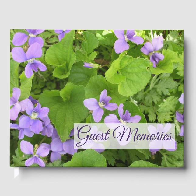 Guest Book - Herb Violets (Front)