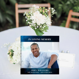 Guest book memorial funeral blue sky photo
